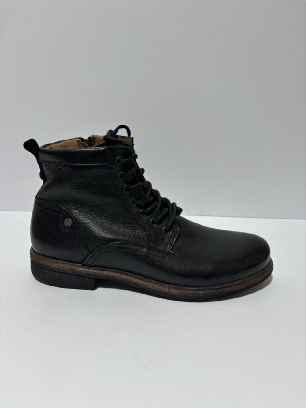 Aldo Men’s Diracien Black Leather Boots, Size 12 M